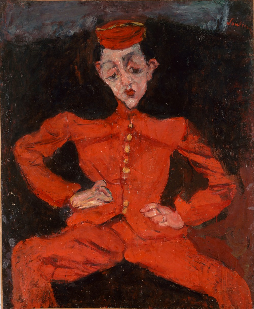 Chaim Soutine 1893-1943, Bellboy, around 1925, oil on canvas Centre Georges Pompidou, Paris, Musee national d_art moderne Centre de creation industrielle